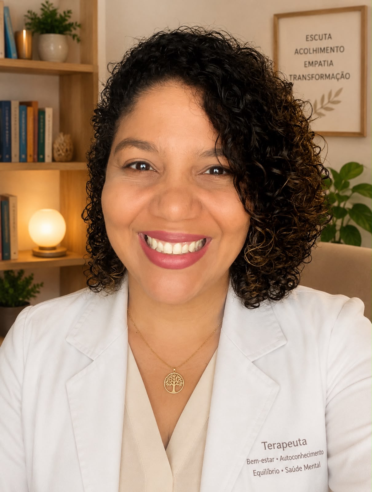Priscilla Menezes em seu consultório